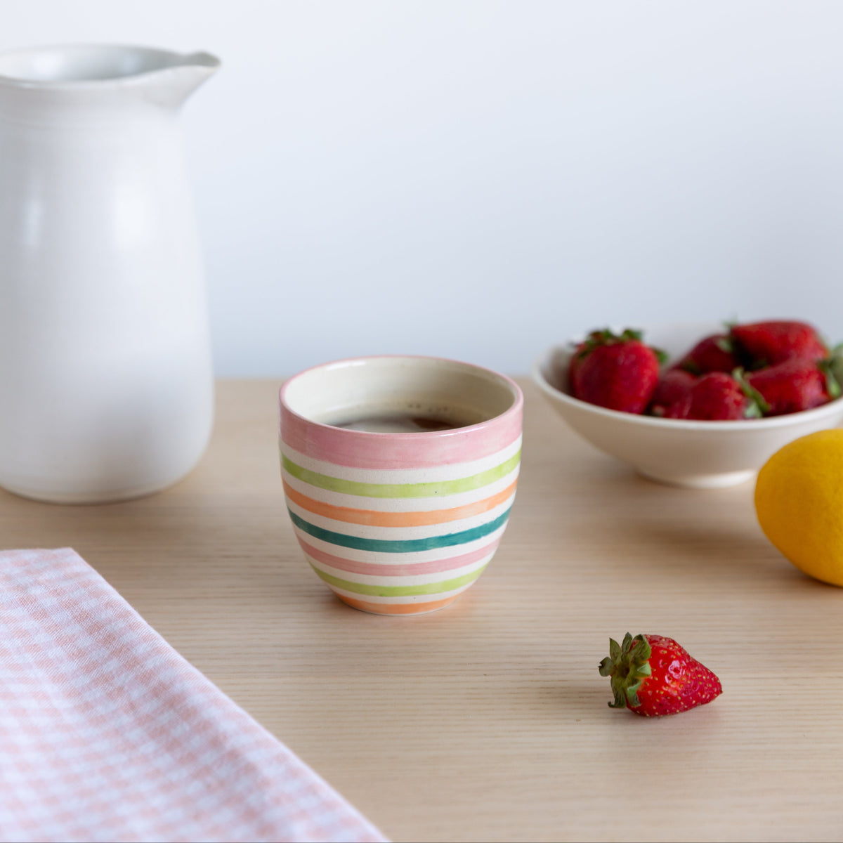 Pastel Striped Tumbler